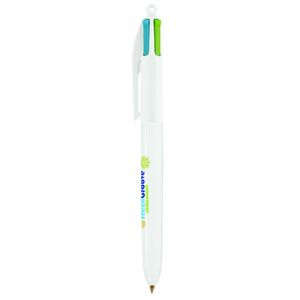 Stylo BIC® 4 Couleurs Publicitaire | Fashion Bille | KelCom Blanc 4