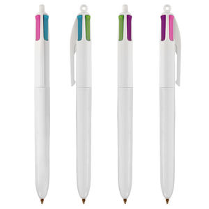 Stylo BIC® 4 Couleurs Publicitaire | Fashion Bille | KelCom Blanc 6