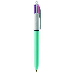 Stylo BIC® 4 Couleurs Publicitaire | Fashion Bille | KelCom Blanc Bleu clair 1