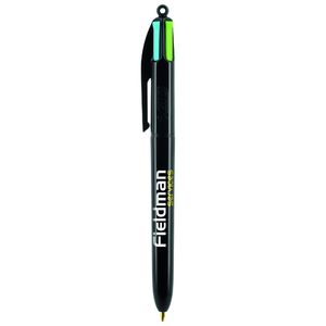 Stylo BIC® 4 Couleurs Publicitaire | Fashion Bille | KelCom Noir 2