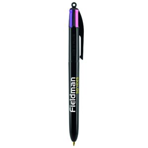 Stylo BIC® 4 Couleurs Publicitaire | Fashion Bille | KelCom Noir 3