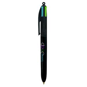 Stylo BIC® 4 Couleurs Publicitaire | Fashion Bille | KelCom Noir 4