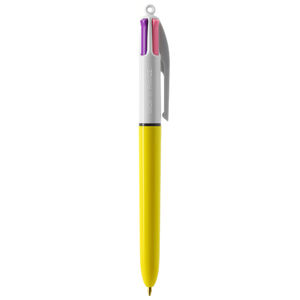 Stylo BIC® 4 Couleurs Publicitaire | Sun | KelCom Blanc Jaune 2