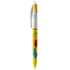 Stylo BIC® 4 Couleurs Publicitaire | Sun | KelCom Blanc Jaune 9