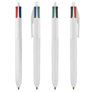 Stylo BIC® 4 Couleurs Publicitaire | Stylo Personnalisé | KelCom Blanc