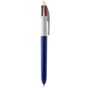 Stylo BIC® 4 Couleurs Publicitaire | Stylo Personnalisé | KelCom Blanc Bleu marine 1