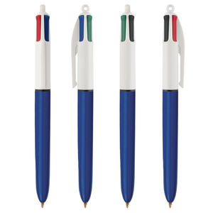 Stylo BIC® 4 Couleurs Publicitaire | Stylo Personnalisé | KelCom Blanc Bleu marine 6