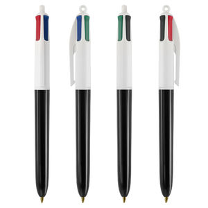 Stylo BIC® 4 Couleurs Publicitaire | Stylo Personnalisé | KelCom Blanc Noir 1