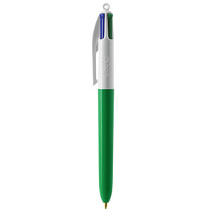 Stylo BIC® 4 Couleurs Publicitaire | Stylo Personnalisé | KelCom Blanc Vert