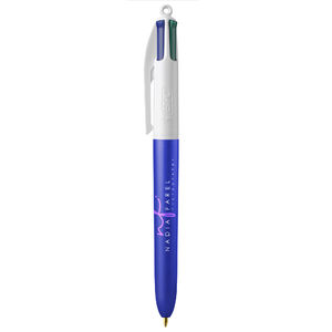 Stylo Bic® personnalisable 4 colours glacé|Luxray Blue glacé Blanc 1