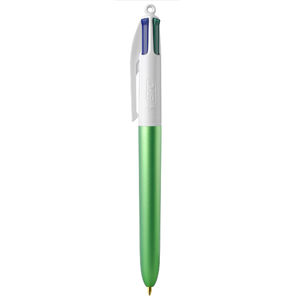 Stylo Bic® personnalisable 4 colours glacé|Luxray Green glacé Blanc