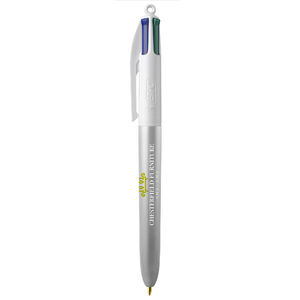 Stylo Bic® personnalisable 4 colours glacé|Luxray Silver glacé Blanc 1