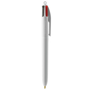 Stylo BIC® publicitaire | 4 couleurs bille avec tour de cou | KelCom Blanc Blanc 11