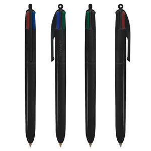 Stylo BIC® publicitaire | 4 couleurs bille avec tour de cou | KelCom Noir Noir 3