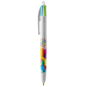 Stylo BIC® publicitaire | 4 couleurs Fashion bille avec tour de cou | KelCom Blanc