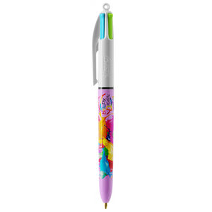 Stylo BIC® publicitaire | 4 couleurs Fashion bille avec tour de cou | KelCom Blanc Violet pastel