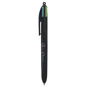 Stylo BIC® publicitaire | 4 couleurs Fashion bille avec tour de cou | KelCom Noir 1