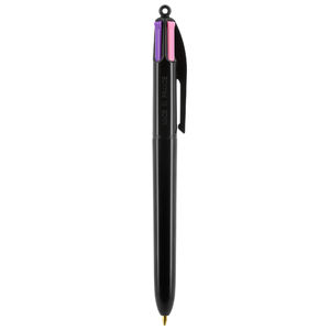 Stylo BIC® publicitaire | 4 couleurs Fashion bille avec tour de cou | KelCom Noir 3