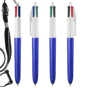 Stylo BIC® publicitaire | 4 couleurs Glacé avec tour de cou | KelCom Blue glacé White 3