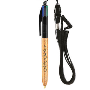 Stylo BIC® publicitaire | 4 couleurs Glacé avec tour de cou | KelCom Granite glacé 2