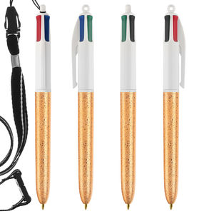 Stylo BIC® publicitaire | 4 couleurs Glacé avec tour de cou | KelCom Granite glacé White 1