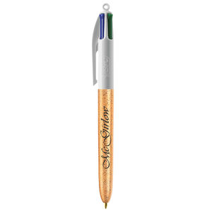 Stylo BIC® publicitaire | 4 couleurs Glacé avec tour de cou | KelCom Granite glacé White 3