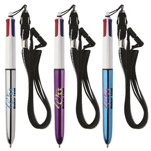 Stylo Bille Publicitaire BIC® 4 Couleurs Shine - CADOETIK