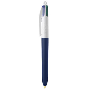 Stylo BIC® publicitaire | 4 couleurs Soft avec tour de cou | KelCom White Navy Blue Soft 2