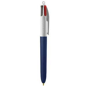 Stylo BIC® publicitaire | 4 couleurs Soft avec tour de cou | KelCom White Navy Blue Soft 3