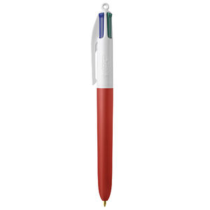 Stylo BIC® publicitaire | 4 couleurs Soft | KelCom White Red Soft 4