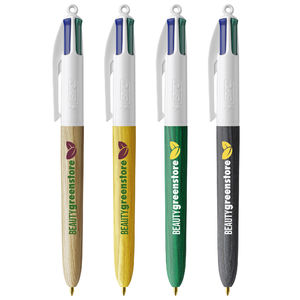 Stylo BIC® publicitaire | 4 couleurs Wood Style | KelCom