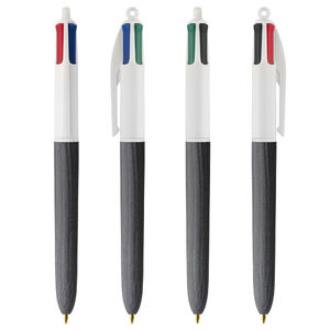 Stylo BIC® publicitaire | 4 couleurs Wood Style | KelCom White Black Wood 7