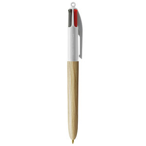 Stylo BIC® publicitaire | 4 couleurs Wood Style | KelCom White Natural Wood 5