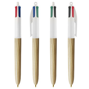 Stylo BIC® publicitaire | 4 couleurs Wood Style | KelCom White Natural Wood 6