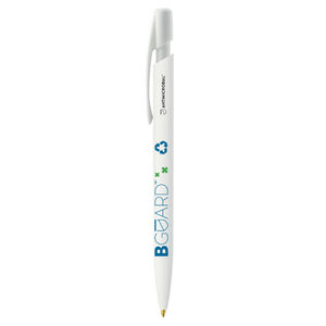 Stylo BIC® publicitaire | Media Clic BGUARD™ Antimicrobien | KelCom Blanc recyclé