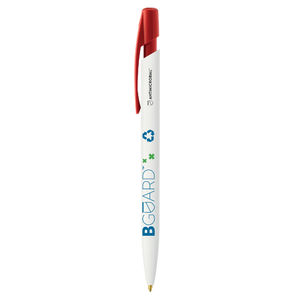 Stylo BIC® publicitaire | Media Clic BGUARD™ Antimicrobien | KelCom Blanc recyclé 3