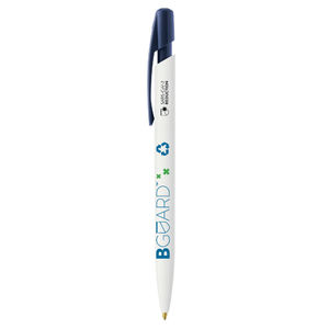 Stylo BIC® publicitaire | Media Clic BGUARD™ SARS-CoV-2 B | KelCom Blanc recyclé 1