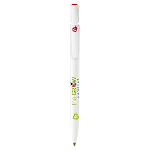 Stylo BIC® publicitaire | Media Clic Ecolutions® bille | KelCom Blanc recyclé 1