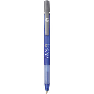 Stylo BIC® publicitaire | Media Clic Grip bille | KelCom Bleu foncé frost