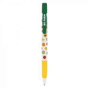 Stylo BIC® publicitaire | Media Clic Grip Ecolutions® bille | KelCom Blanc Jaune