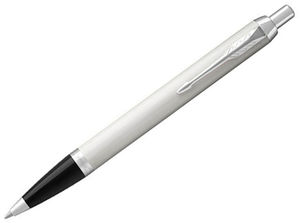 Stylo bille publicitaire | Parker® : IM | KelCom Blanc Argent 1