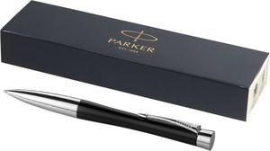 Stylo bille publicitaire | Parker® : Urban Chrome| KelCom Noir Argent