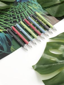 Stylo bille ABS en paille de blé Moneta | Stylo publicitaire | KelCom Bleu 6