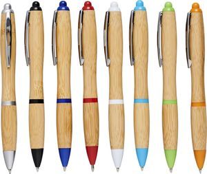 Stylo bille en bambou Nash | Stylo publicitaire | KelCom Naturel 5