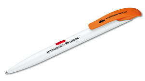 Challenger Basic | Stylo bille publicitaire | KelCom Blanc Orange