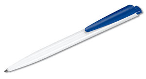 Dart Basic | Stylo bille publicitaire | KelCom Blanc Bleu foncé