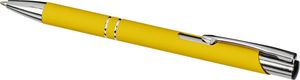 Stylo bille doux au toucher Moneta | Stylo publicitaire | KelCom Jaune 4