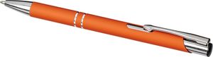 Stylo bille doux au toucher Moneta | Stylo publicitaire | KelCom Orange 4