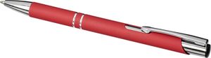 Stylo bille doux au toucher Moneta | Stylo publicitaire | KelCom Rouge 4