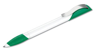 Hattrix Polished Basic SB CM | Stylo bille publicitaire | KelCom Blanc Vert